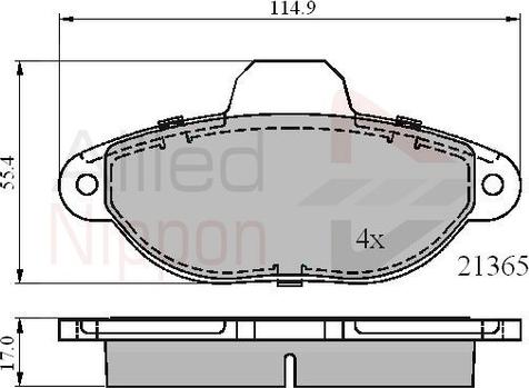 Comline ADB0509 - Kit de plaquettes de frein, frein à disque cwaw.fr