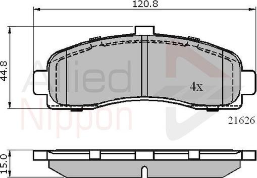 Comline ADB0508 - Kit de plaquettes de frein, frein à disque cwaw.fr