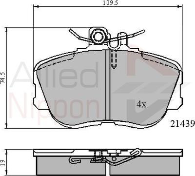 Comline ADB0503 - Kit de plaquettes de frein, frein à disque cwaw.fr