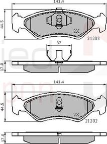 Comline ADB0502 - Kit de plaquettes de frein, frein à disque cwaw.fr