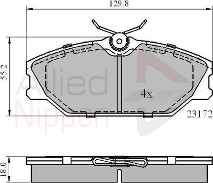 Comline ADB0526 - Kit de plaquettes de frein, frein à disque cwaw.fr