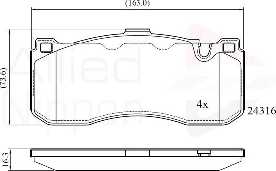 Comline ADB06005 - Kit de plaquettes de frein, frein à disque cwaw.fr