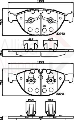 Comline ADB06000 - Kit de plaquettes de frein, frein à disque cwaw.fr