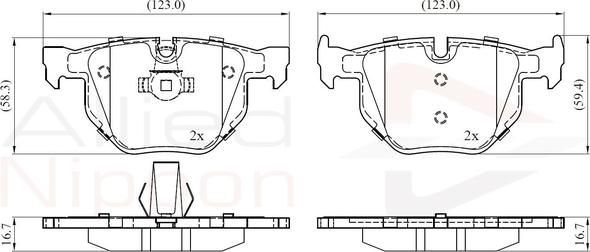 Comline ADB06001 - Kit de plaquettes de frein, frein à disque cwaw.fr