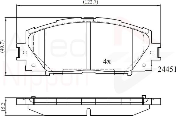 Comline ADB06014 - Kit de plaquettes de frein, frein à disque cwaw.fr