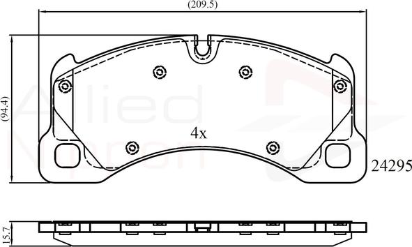 Comline ADB06039 - Kit de plaquettes de frein, frein à disque cwaw.fr