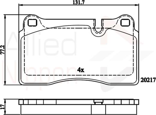 Comline ADB06030 - Kit de plaquettes de frein, frein à disque cwaw.fr