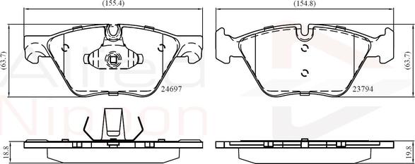 Comline ADB06075 - Kit de plaquettes de frein, frein à disque cwaw.fr