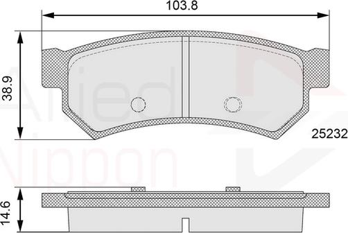 Comline ADB06100 - Kit de plaquettes de frein, frein à disque cwaw.fr