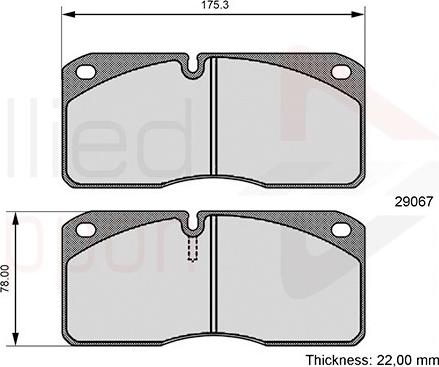 Comline ADB06107 - Kit de plaquettes de frein, frein à disque cwaw.fr