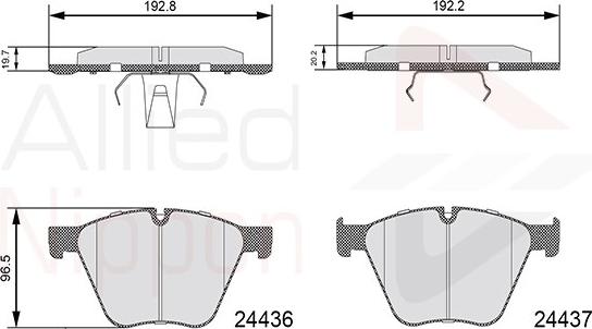 Comline ADB06111 - Kit de plaquettes de frein, frein à disque cwaw.fr