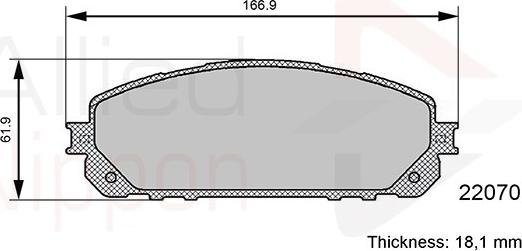 Comline ADB06113 - Kit de plaquettes de frein, frein à disque cwaw.fr