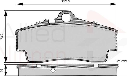 Comline ADB06130 - Kit de plaquettes de frein, frein à disque cwaw.fr