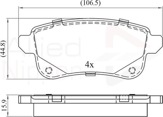 Comline ADB06124 - Kit de plaquettes de frein, frein à disque cwaw.fr