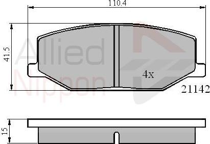 Comline ADB0195 - Kit de plaquettes de frein, frein à disque cwaw.fr