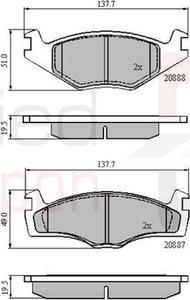 Comline ADB0149 - Kit de plaquettes de frein, frein à disque cwaw.fr