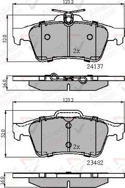 Comline ADB01599 - Kit de plaquettes de frein, frein à disque cwaw.fr