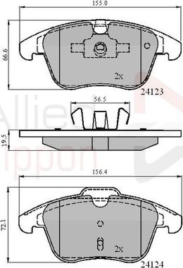 Comline ADB01591 - Kit de plaquettes de frein, frein à disque cwaw.fr