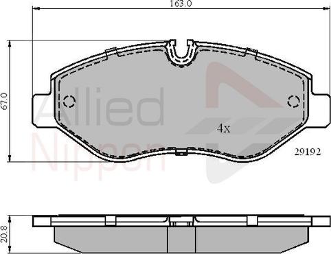 Comline ADB01555 - Kit de plaquettes de frein, frein à disque cwaw.fr