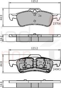 Comline ADB01550 - Kit de plaquettes de frein, frein à disque cwaw.fr