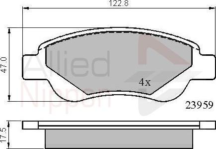 Comline ADB01552 - Kit de plaquettes de frein, frein à disque cwaw.fr