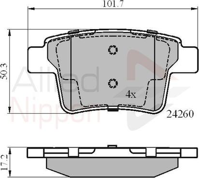 Comline ADB01557 - Kit de plaquettes de frein, frein à disque cwaw.fr