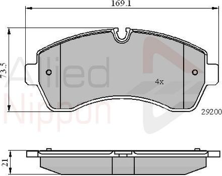 Comline ADB01569 - Kit de plaquettes de frein, frein à disque cwaw.fr