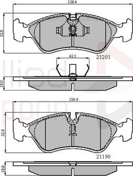 Comline ADB0150 - Kit de plaquettes de frein, frein à disque cwaw.fr