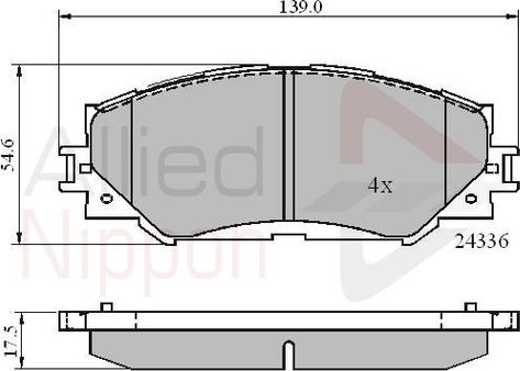 Comline ADB01515 - Kit de plaquettes de frein, frein à disque cwaw.fr