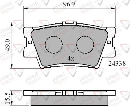 Comline ADB01581 - Kit de plaquettes de frein, frein à disque cwaw.fr