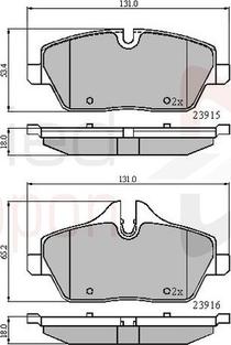 Comline ADB01531 - Kit de plaquettes de frein, frein à disque cwaw.fr