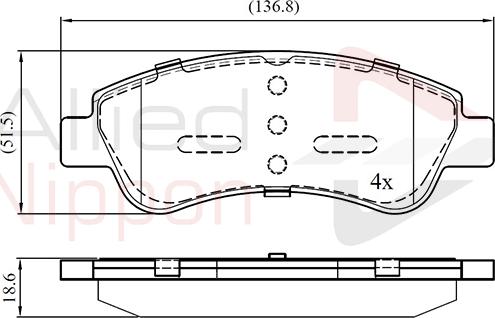 Comline ADB01525 - Kit de plaquettes de frein, frein à disque cwaw.fr