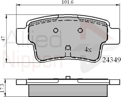 Comline ADB01528 - Kit de plaquettes de frein, frein à disque cwaw.fr