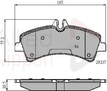 Comline ADB01575 - Kit de plaquettes de frein, frein à disque cwaw.fr