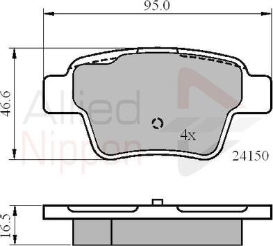 Comline ADB01658 - Kit de plaquettes de frein, frein à disque cwaw.fr