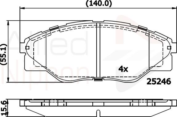 Comline ADB01660 - Kit de plaquettes de frein, frein à disque cwaw.fr