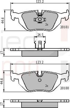 Comline ADB0166 - Kit de plaquettes de frein, frein à disque cwaw.fr