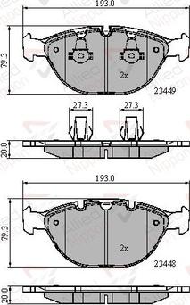 Comline ADB01609 - Kit de plaquettes de frein, frein à disque cwaw.fr