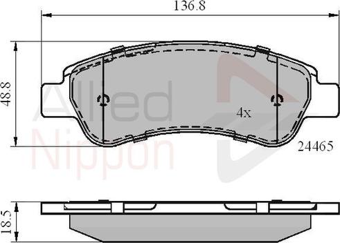 Comline ADB01604 - Kit de plaquettes de frein, frein à disque cwaw.fr