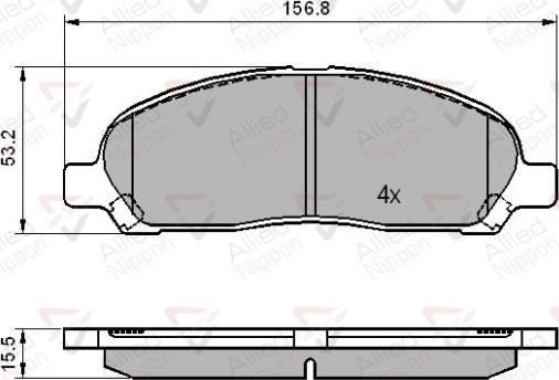 Comline ADB01606 - Kit de plaquettes de frein, frein à disque cwaw.fr