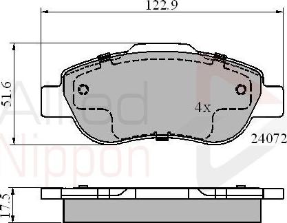 Comline ADB01600 - Kit de plaquettes de frein, frein à disque cwaw.fr