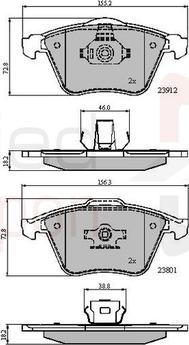 Comline ADB01607 - Kit de plaquettes de frein, frein à disque cwaw.fr