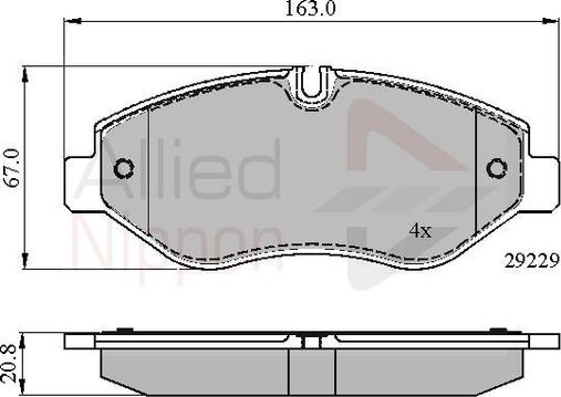 Comline ADB01616 - Kit de plaquettes de frein, frein à disque cwaw.fr