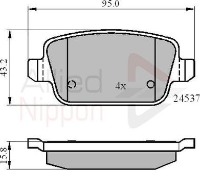 Comline ADB01610 - Kit de plaquettes de frein, frein à disque cwaw.fr