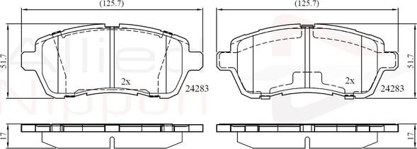 Comline ADB01618 - Kit de plaquettes de frein, frein à disque cwaw.fr