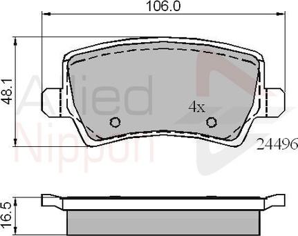 Comline ADB01613 - Kit de plaquettes de frein, frein à disque cwaw.fr