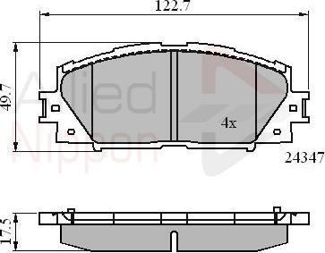 Comline ADB01612 - Kit de plaquettes de frein, frein à disque cwaw.fr