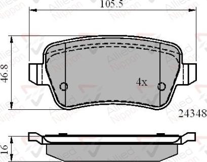 Comline ADB01630 - Kit de plaquettes de frein, frein à disque cwaw.fr