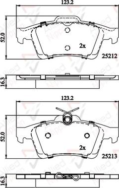 Comline ADB01629 - Kit de plaquettes de frein, frein à disque cwaw.fr