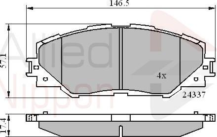 Comline ADB01625 - Kit de plaquettes de frein, frein à disque cwaw.fr